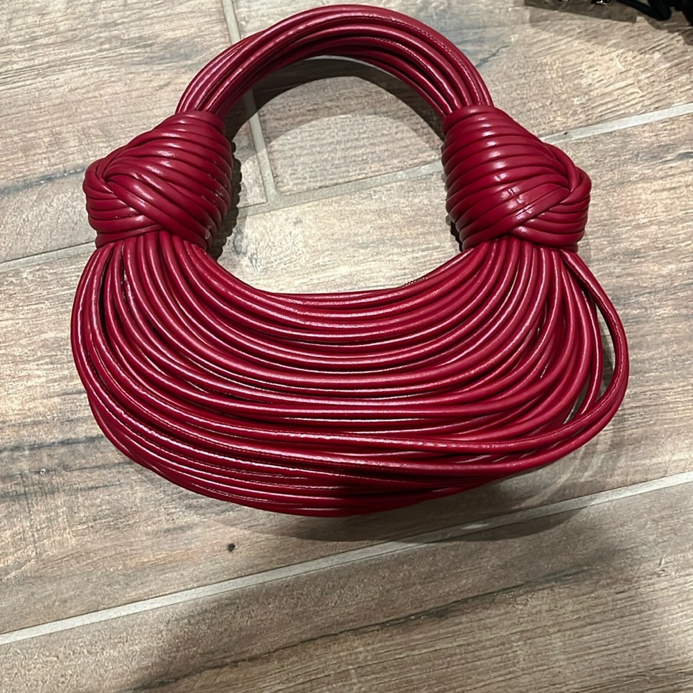 Red Bottega Veneta String Jodie bag